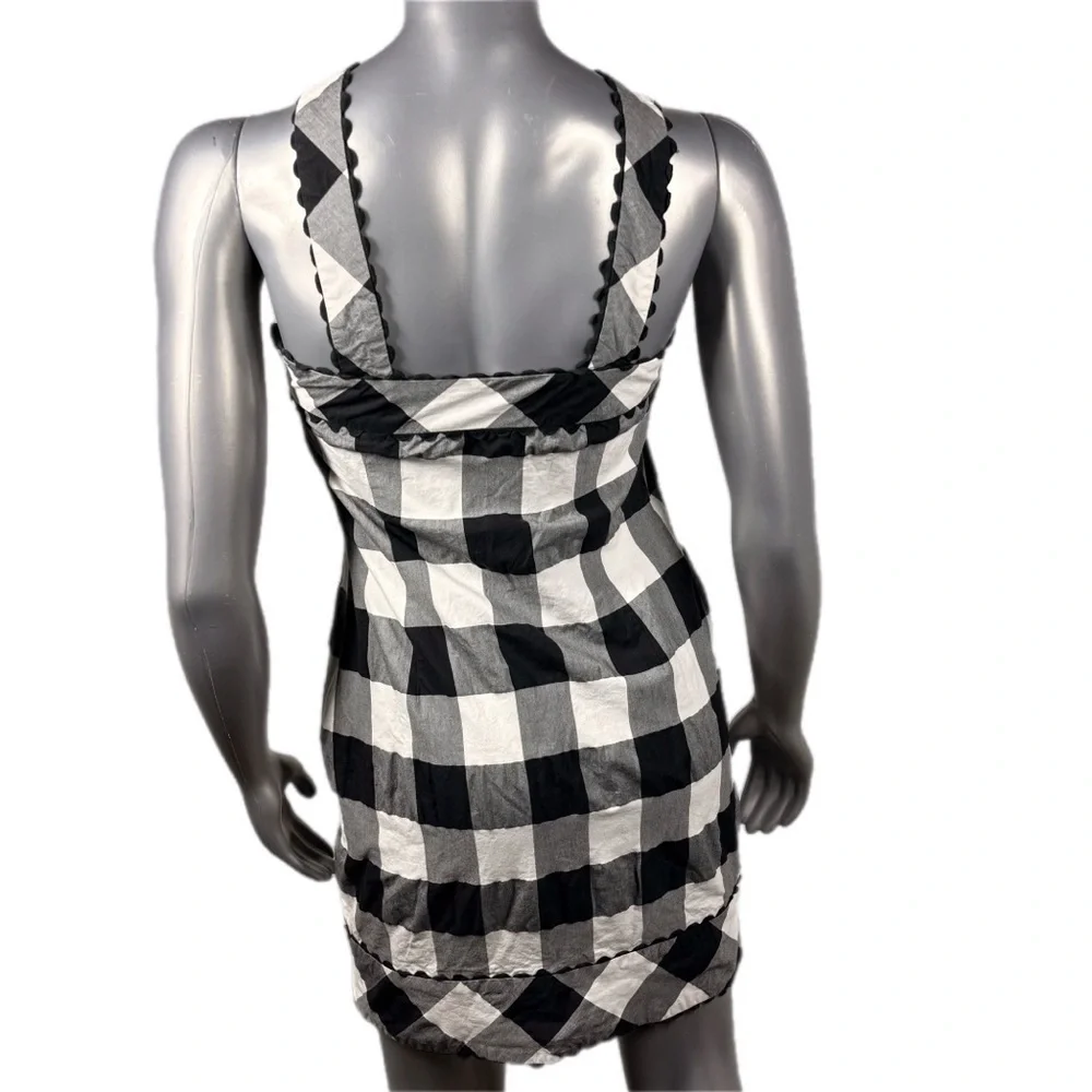Vintage Sara Campbell Black and White Checkered Dress - Picture 6 of 14